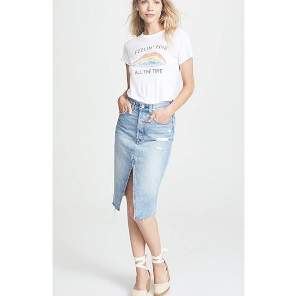 Levi's Dresses & Skirts - Levi Deconstructed Long Jean Skirt Size 25